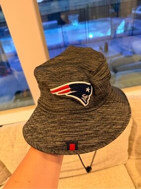 New England Patriots Gray Bucket Hat